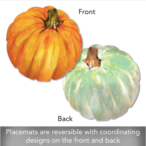 CounterArt Placemat Reversible Shaped Pumpkin