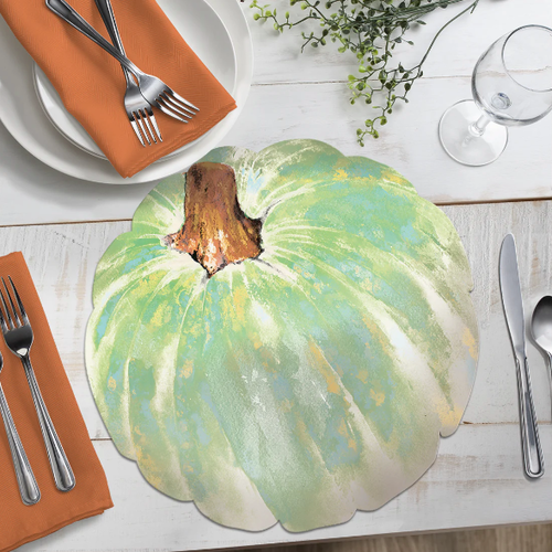 CounterArt Placemat Reversible Shaped Pumpkin