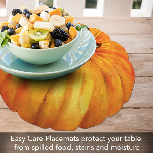 CounterArt Placemat Reversible Shaped Pumpkin