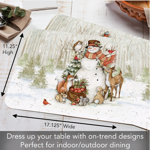 CounterArt Placemat Reversible Winter Forest CounterArt Placemat Reversible Winter Forest