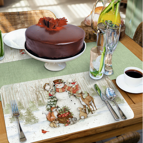 CounterArt Placemat Reversible Winter Forest CounterArt Placemat Reversible Winter Forest
