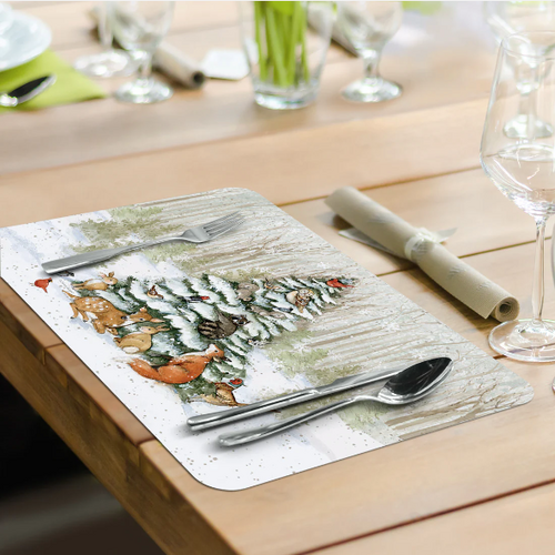 CounterArt Placemat Reversible Winter Forest CounterArt Placemat Reversible Winter Forest