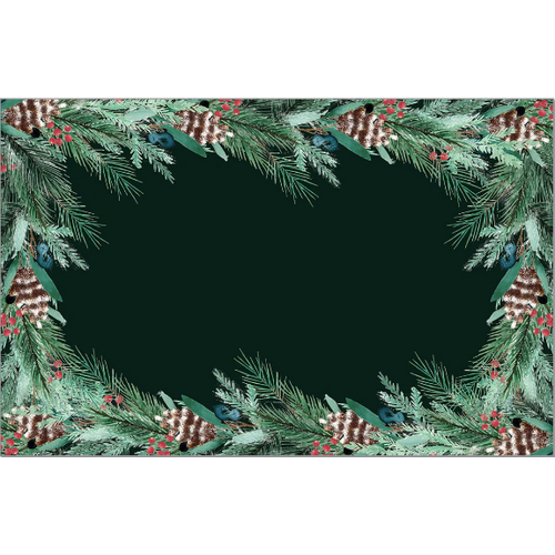 CounterArt Placemats Premium Paper Green Garland 24 Pack CounterArt Placemats Premium Paper Green Garland 24 Pack