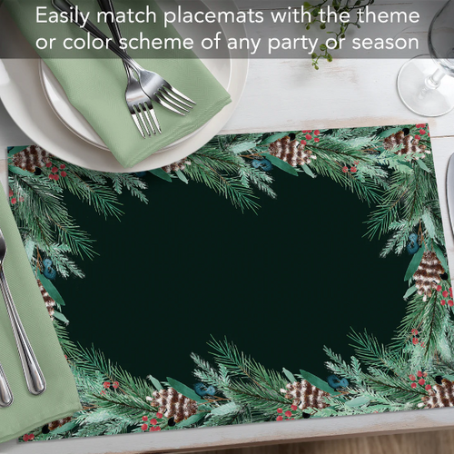 CounterArt Placemats Premium Paper Green Garland 24 Pack CounterArt Placemats Premium Paper Green Garland 24 Pack