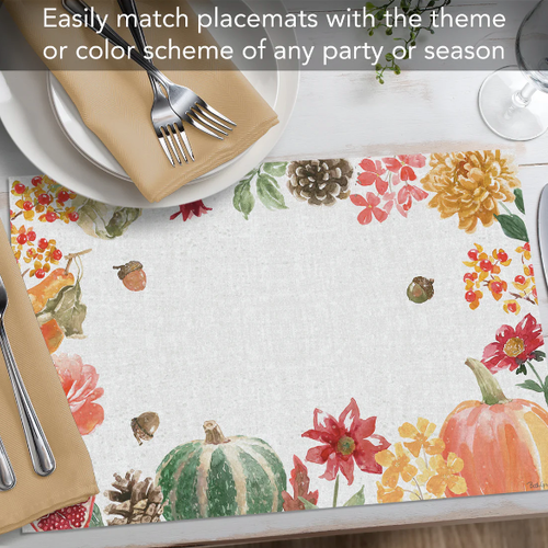 CounterArt Placemats Premium Paper Harvest 24 Pack