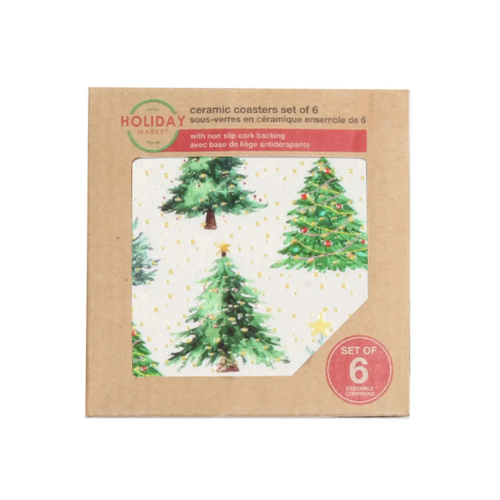 Harman Coasters Ceramic Confetti Trees Set of 6 Harman Coasters Ceramic Confetti Trees Set of 6