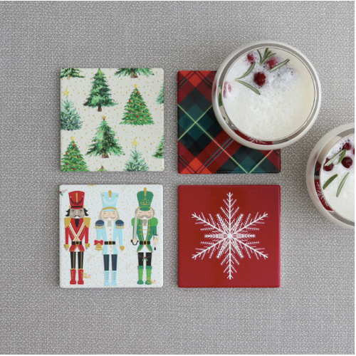 Harman Coasters Ceramic Confetti Trees Set of 6 Harman Coasters Ceramic Confetti Trees Set of 6