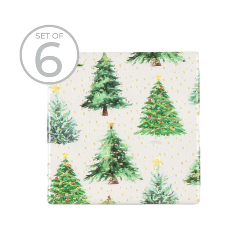 Harman Coasters Ceramic Confetti Trees Set of 6 Harman Coasters Ceramic Confetti Trees Set of 6