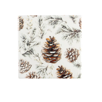 Coasters Ceramic Pinecone Fir Set of 6