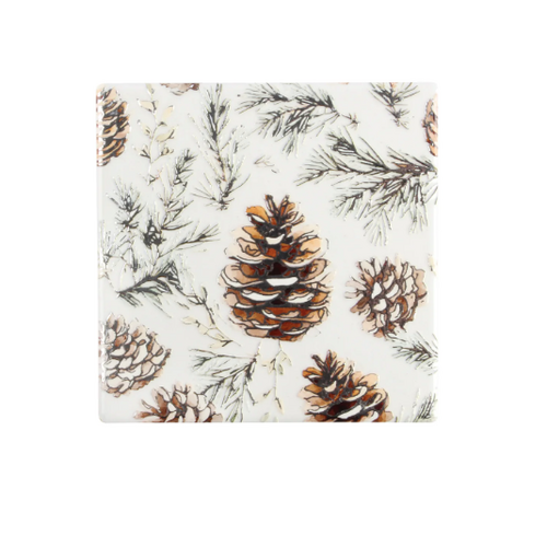 Harman Coasters Ceramic Pinecone Fir Set of 6 Harman Coasters Ceramic Pinecone Fir Set of 6