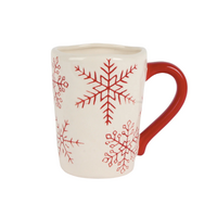 Mug Simple Snowflake Red