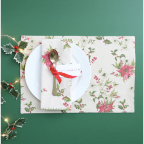 Harman Napkin Shimmer Poinsettia Harman Napkin Shimmer Poinsettia