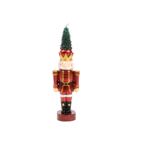 Harman Nutcracker Tree Shaped Candle Red Harman Nutcracker Tree Shaped Candle Red