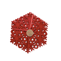 Snowflake Felt Placemat Red