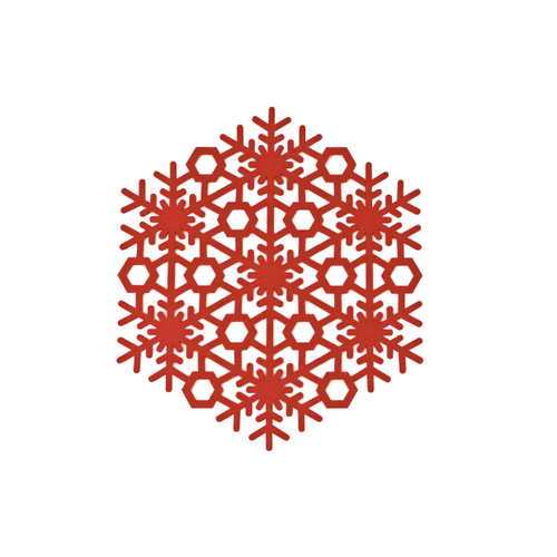 Harman Snowflake Felt Placemat Red Harman Snowflake Felt Placemat Red