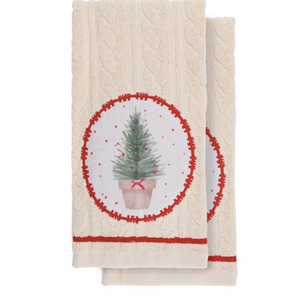 Harman Tea Towel Embossed Appliqué Holiday Tree