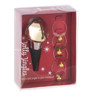 Ganz Jolly Jingles Bottle Topper and Wine Charm Set Ganz Jolly Jingles Bottle Topper and Wine Charm Set