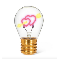 Lightbulb Neon USB Heart & Arrow
