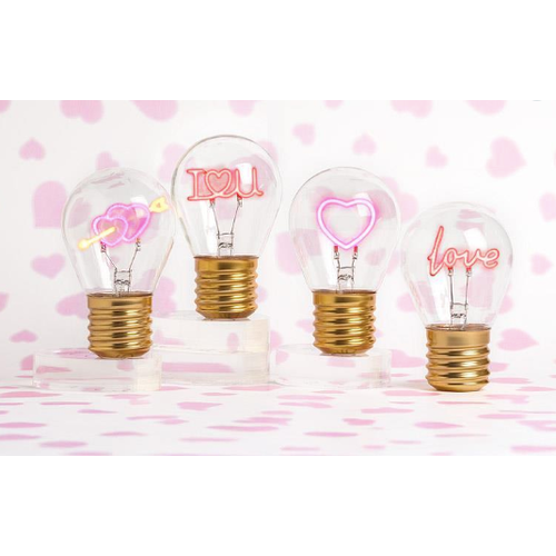 Abbott Lightbulb Neon USB Heart & Arrow