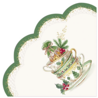 Napkin Lunch Paper Round Festive Tea Time