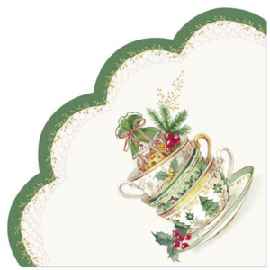 IHR Napkin Lunch Paper Round Festive Tea Time IHR Napkin Lunch Paper Round Festive Tea Time