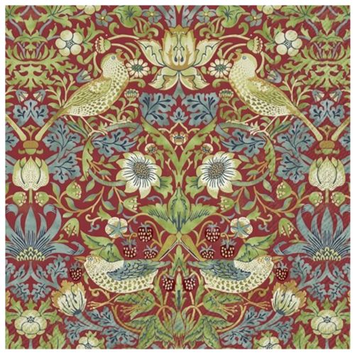 William Morris Napkin Lunch Paper Strawberry Thief Red