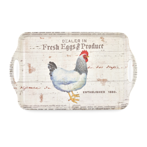 Pimpernel Tray Large Melamine Handled On The Farm