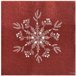 Napkin Cocktail Paviot Fleur Des Neiges Rouge Napkin Cocktail Paviot Fleur Des Neiges Rouge