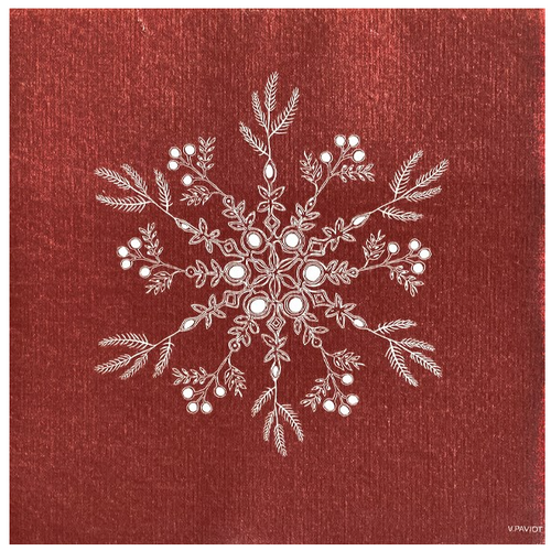 Napkin Cocktail Paviot Fleur Des Neiges Rouge Napkin Cocktail Paviot Fleur Des Neiges Rouge