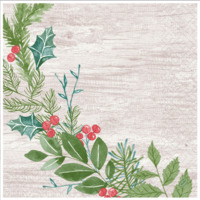 Napkin Dinner Paper Winter Greenery Dunisoft