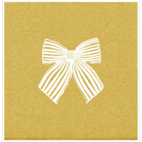 Napkin Dinner Paviot Noeud Or