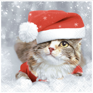 IHR Napkin Lunch Paper Kitten Christmas IHR Napkin Lunch Paper Kitten Christmas
