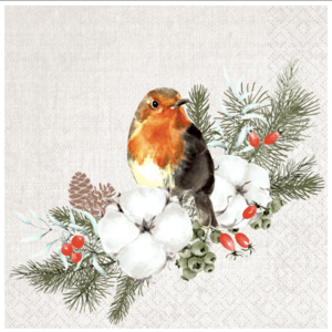 IHR Napkin Lunch Paper Robin Forest IHR Napkin Lunch Paper Robin Forest