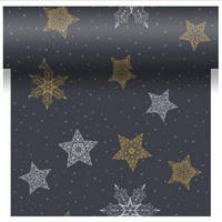 Tablerunner/Placemat Snowstars Black Duni