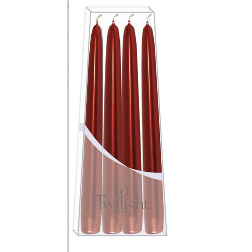 TWILIGHT Twilight Metallic Taper Four Pack Cranberry TWILIGHT Twilight Metallic Taper Four Pack Cranberry