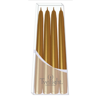 Twilight Metallic Taper Four Pack Gold