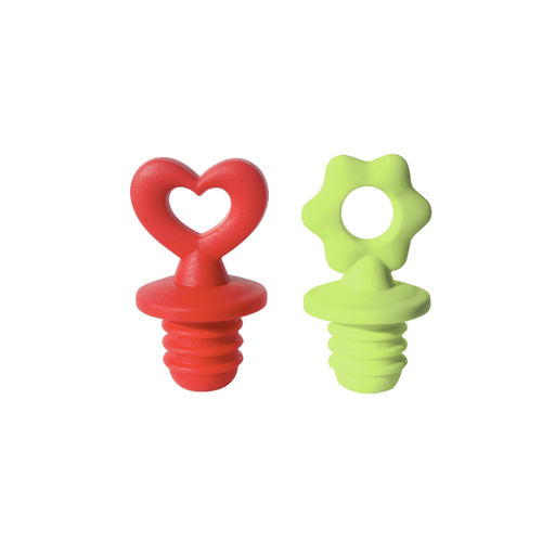 Oggi Bottle Stoppers Heart And Daisy