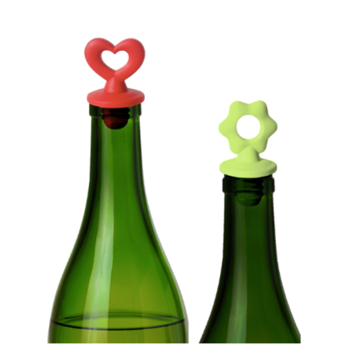 Oggi Bottle Stoppers Heart And Daisy