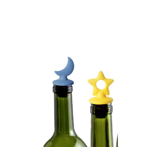 Oggi Bottle Stoppers Moon And Star