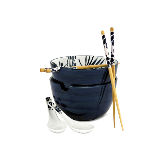 BIA Ramen Bowl Set Indigo Floral BIA Ramen Bowl Set Indigo Floral