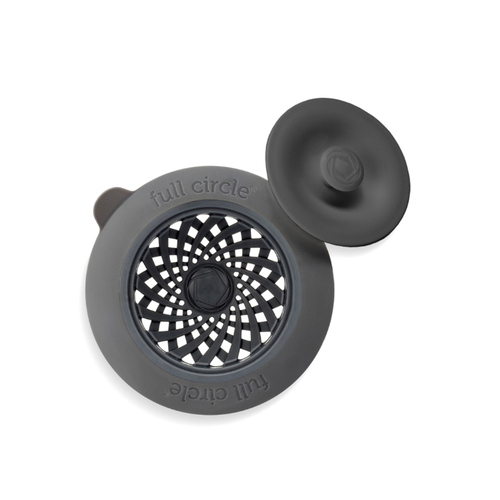 Full Circle Sinksational Sink Stopper and Strainer Grey Full Circle Sinksational Sink Stopper and Strainer Grey