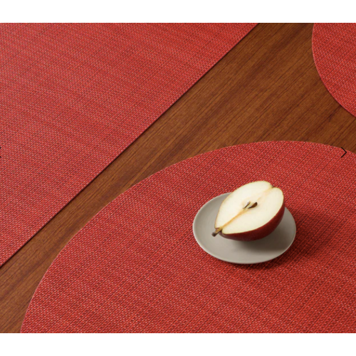 Chilewich Placemat Mini Basketweave Oval Scarlet