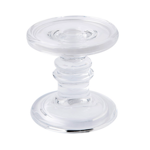 IHR Candle Holder Clear Glass 4.5 Inch