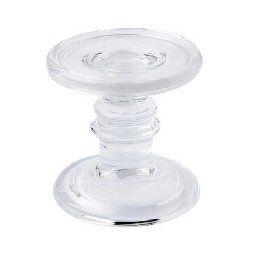 IHR Candle Holder Clear Glass 4.5 Inch