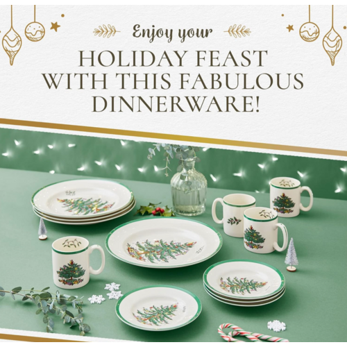 Spode Christmas Tree Dinnerware Set 12 Piece Spode Christmas Tree Dinnerware Set 12 Piece