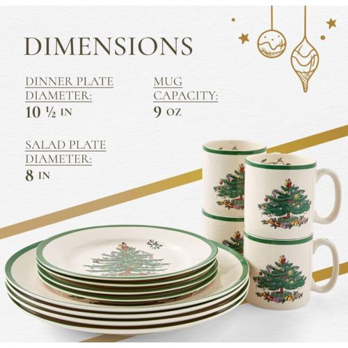 Spode Christmas Tree Dinnerware Set 12 Piece Spode Christmas Tree Dinnerware Set 12 Piece