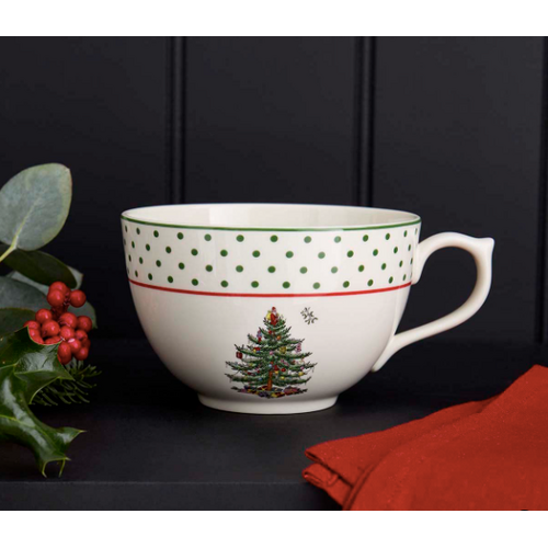 Spode Christmas Tree Polka Dot Jumbo Mug 20oz Spode Christmas Tree Polka Dot Jumbo Mug 20oz