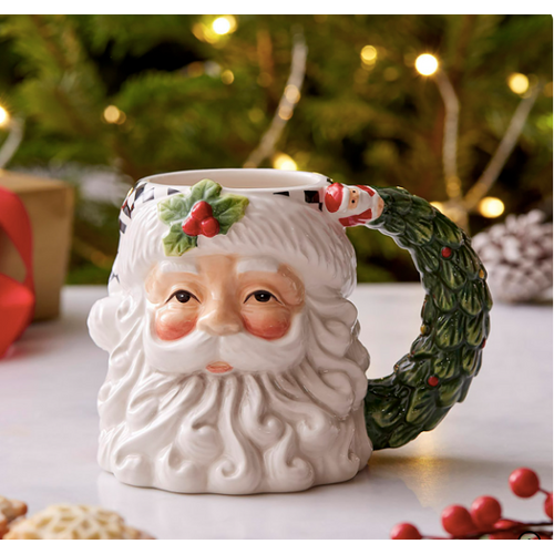 Spode Christmas Tree Santa Toby Mug