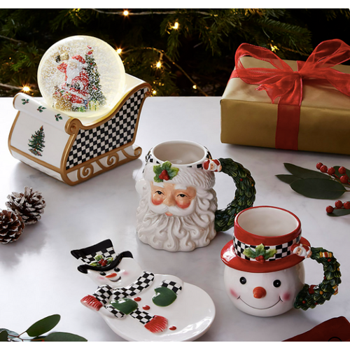 Spode Christmas Tree Santa Toby Mug