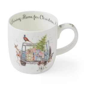 Wrendale Wrendale Mug Home for Christmas 11oz Wrendale Wrendale Mug Home for Christmas 11oz